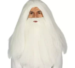 Parrucca bianca e barba