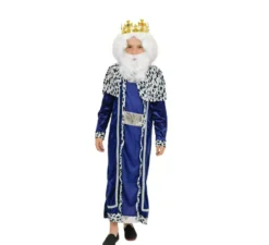 Parrucca bianca e barba deluxe per bambini del re mago Melchor
