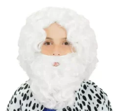 Parrucca bianca e barba deluxe per bambini del re mago Melchor