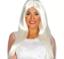 Parrucca bianca lunga per Halloween