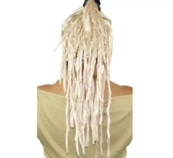 Parrucca bionda con rasta e frangetta