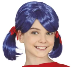 Parrucca Blu con Codini per Bambini