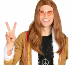 Parrucca con criniera hippie anni '60