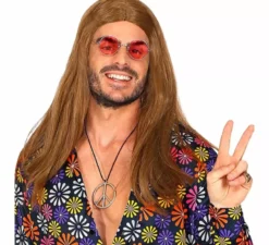 Parrucca con criniera hippie anni '60