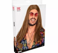 Parrucca con criniera hippie anni '60