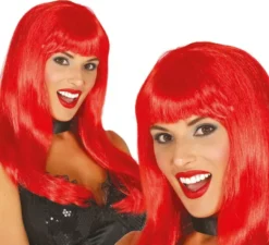 Parrucca con la frangia rossa