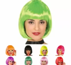 Parrucca corta con frangia in vari colori