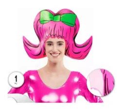 Parrucca da bambola rosa grande cartone animato