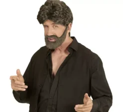 Parrucca da barba castana per adulti