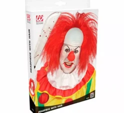 Parrucca da clown calvo rosso