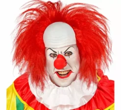 Parrucca da clown calvo rosso