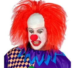 Parrucca da clown calvo rosso
