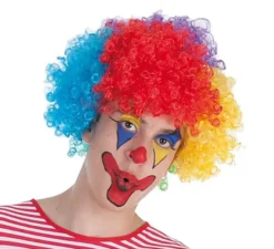 Parrucca da clown multicolore