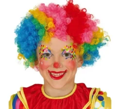 Parrucca da clown per bambini multicolore