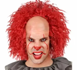 Parrucca da clown spaventoso calvo