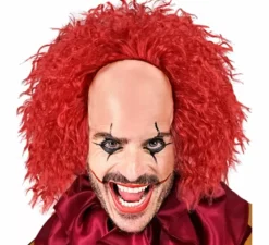Parrucca da clown spaventoso calvo