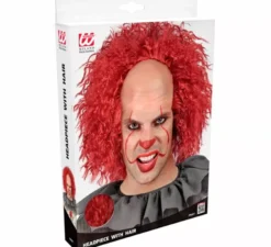 Parrucca da clown spaventoso calvo