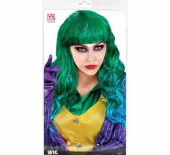 Parrucca da clown verde che ride