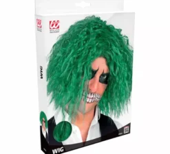 Parrucca da clown verde che ride