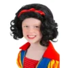 Parrucca da principessa delle nevi da favola con fiocco per bambini