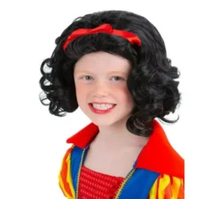 Parrucca da principessa delle nevi da favola con fiocco per bambini