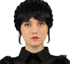 Parrucca da ragazza sinistra e corona intrecciata