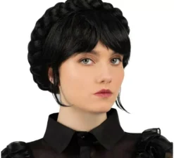 Parrucca da ragazza sinistra e corona intrecciata