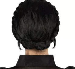 Parrucca da ragazza sinistra e corona intrecciata