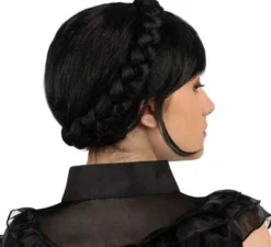 Parrucca da ragazza sinistra e corona intrecciata