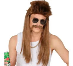 Parrucca da redneck con baffi da adulto