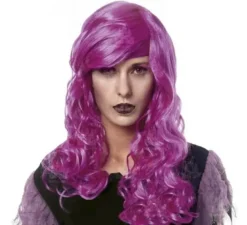 Parrucca da sposa morta fucsia per adulti