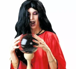 Parrucca da strega Amelia nera
