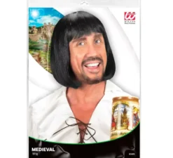 Parrucca da uomo medievale in vari colori per adulti