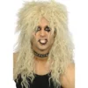 Parrucca di capelli duri bionda rock degli anni '80 per l'uomo