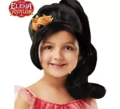 Parrucca di Elena Di Avalor con fiori di Disney per bambina