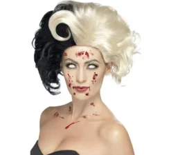 Parrucca donna zombie nera e bionda