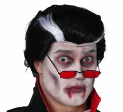 Parrucca Dracula con mèches bianche