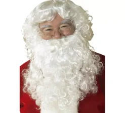 Parrucca e barba con baffi di Babbo Natale per uomo