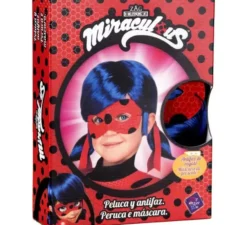 Parrucca e maschera Ladybug in scatola per bambina