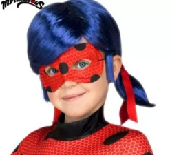 Parrucca e maschera Ladybug in scatola per bambina