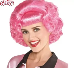 Parrucca Frenchy rosa grasso per adulti