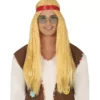 Parrucca hippie con nastro rosso