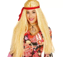 Parrucca hippie con nastro rosso