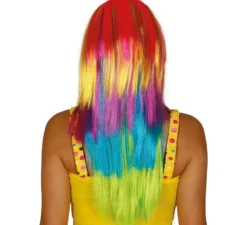 Parrucca liscia lunga multicolore