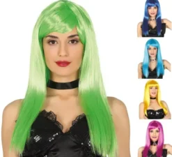 Parrucca lunga con frangetta in vari colori