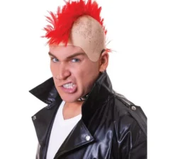 Parrucca Mohawk rossa