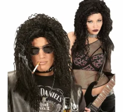 Parrucca nera hard rock