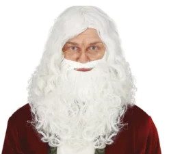 Parrucca Noel Beard lunga in scatola