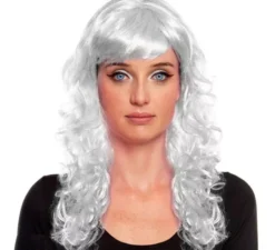Parrucca Ondas bianca con frangia