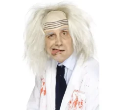 Parrucca pazza grigia con pelo calvo